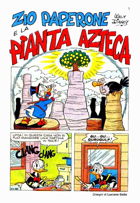 Zio Paperone E La Pianta Azteca Disegni Di Luciano Gatto